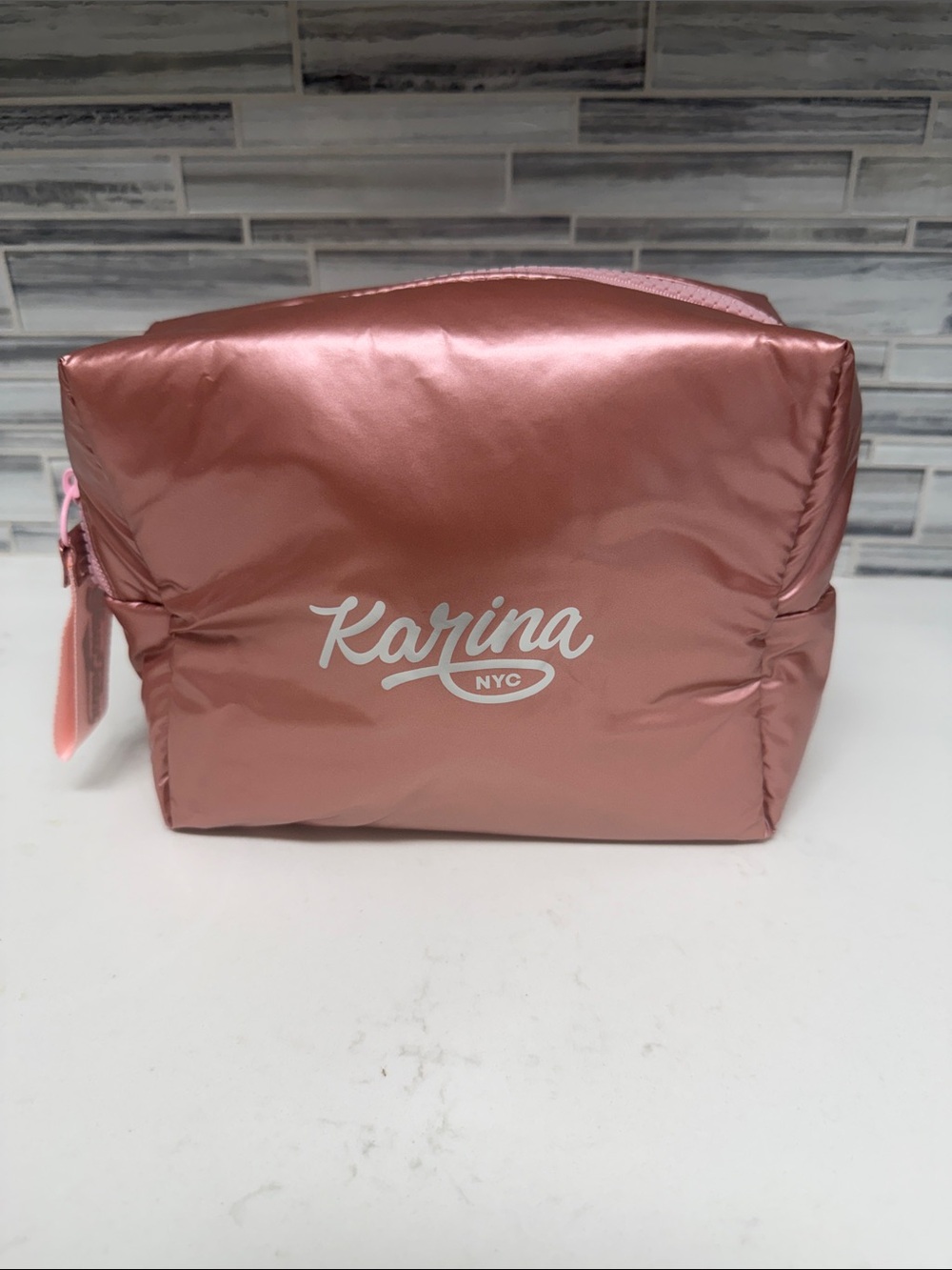 Rose Gold Cosmetic Pouch Brand New